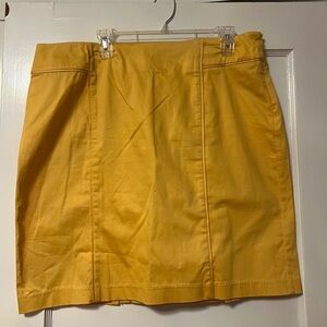 New York & Company Yellow Mini Skirt